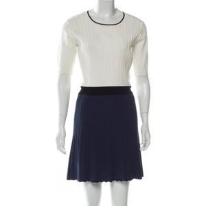 TIMO WEILAND Rib Knit Color Block Flared Dress NWT